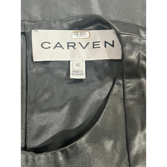 Carven Modern Deconstructed Black Sleeveless Asymmetrical Pockets Top Sz 42/10 - Picture 7 of 10